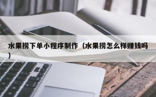 水果捞下单小程序制作（水果捞怎么样赚钱吗）
